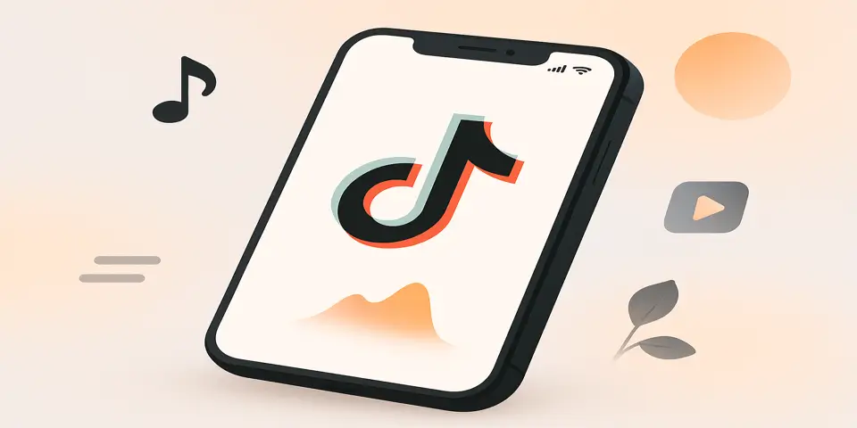 Smartphone showcasing TikTok app screen with videos