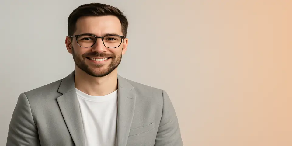 Confident professional representing leadership in web design innovation.