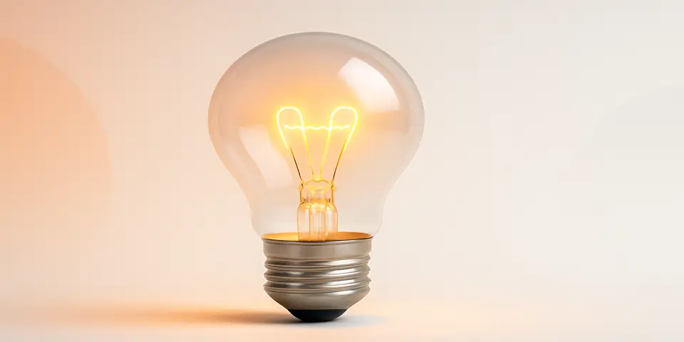 A glowing lightbulb symbolizing innovative branding ideas.