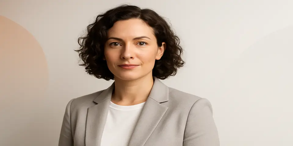 Professional woman symbolizing leadership in brand strategy.