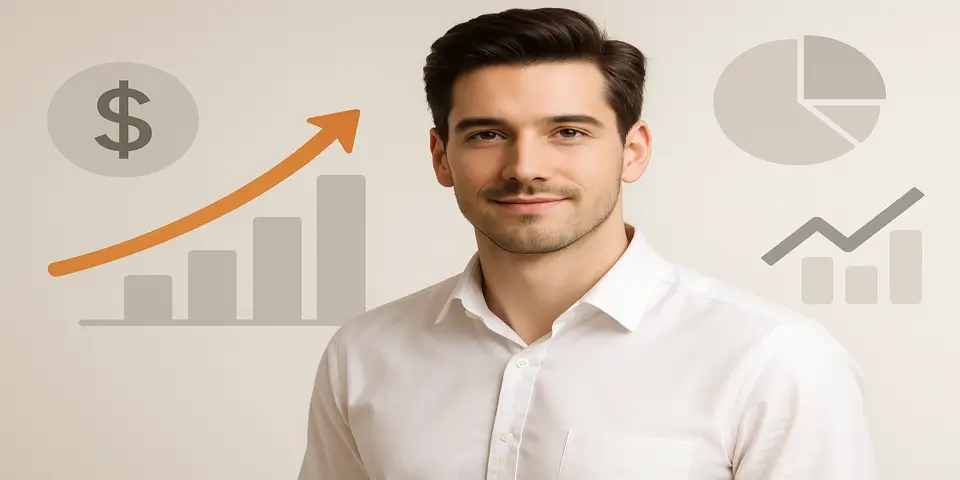 Young marketing professional in casual attire looking at campaign performance.