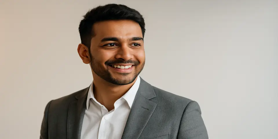 Confident business professional representing digital marketing leadership