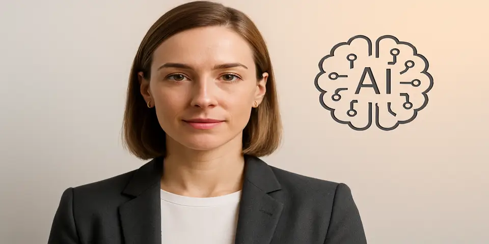 Professional woman representing AI-powered digital marketing innovation