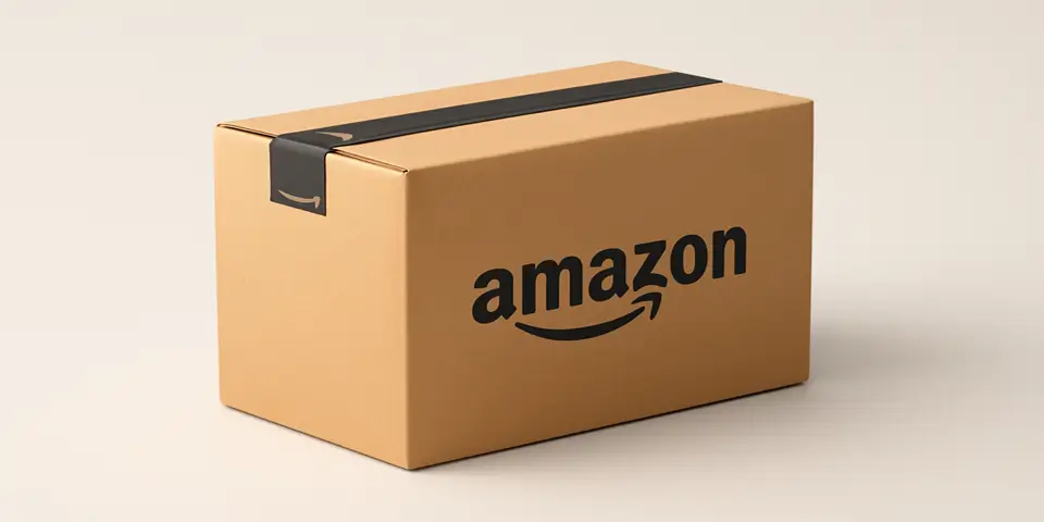 Amazon delivery box symbolizing e-commerce advertising success.