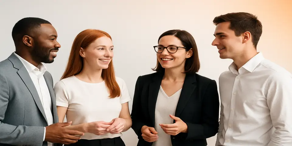 Diverse marketing team in discussion about audience targeting