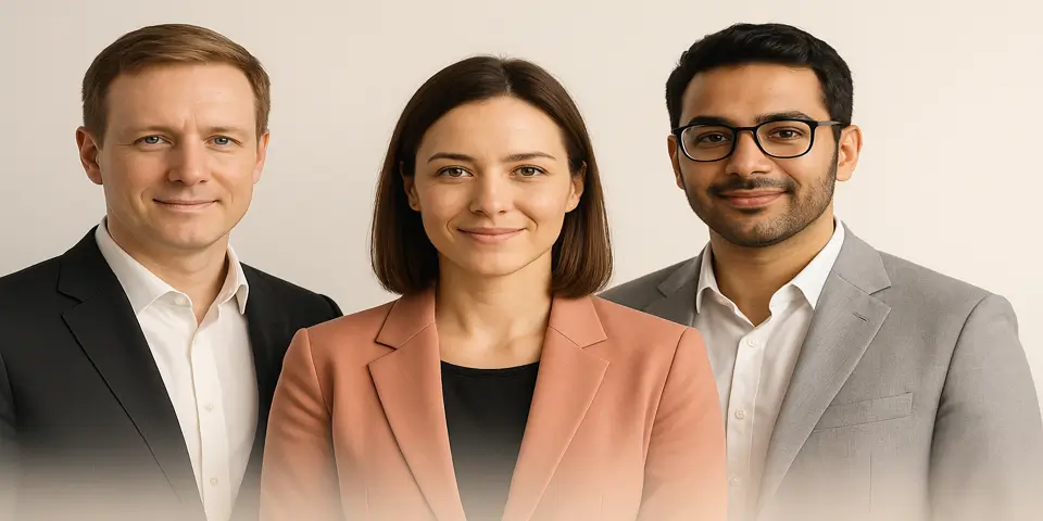 Team of professionals collaborating on Amazon advertising strategy.