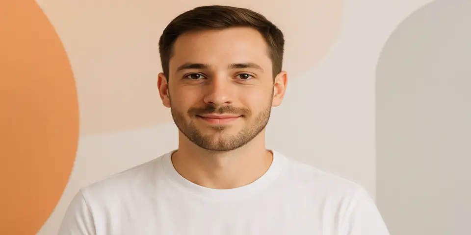 Confident marketing professional in modern workspace