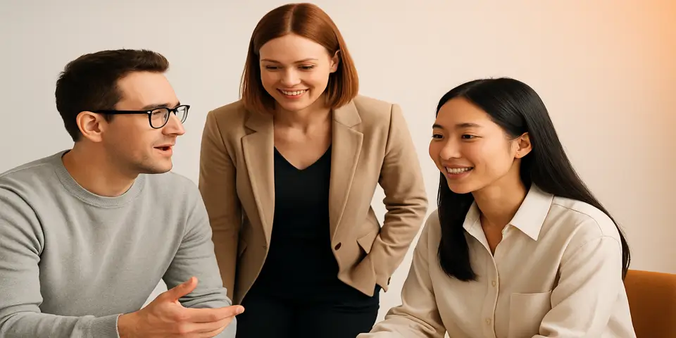 Diverse team reviewing warm traffic ad strategies