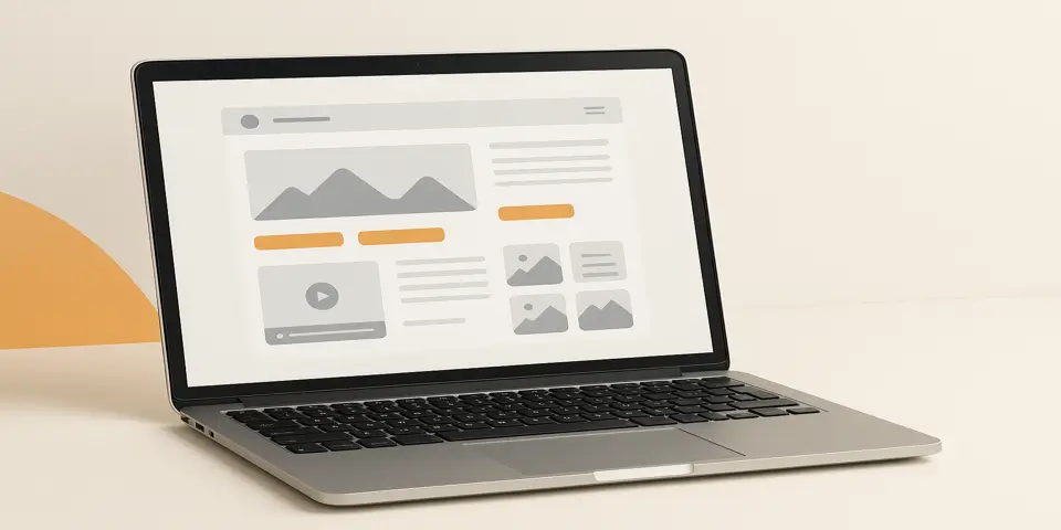 Modern AI-powered laptop illustrating business customization tools