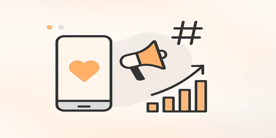 Stylized Instagram marketing icons with modern visual elements.