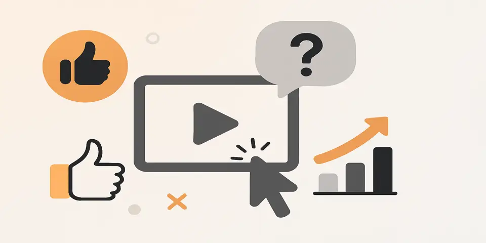 Abstract icons representing digital engagement and interactive content tools