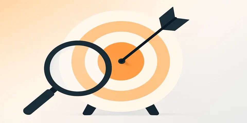 Bullseye target with arrow symbolizing marketing accuracy