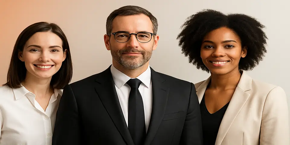 Diverse team aligned on strategic branding initiatives.