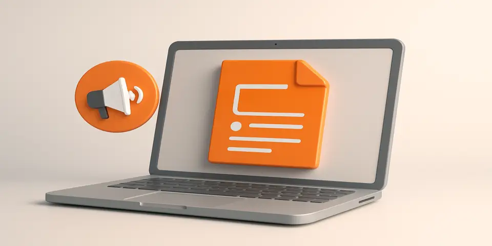 Laptop screen displaying digital content analytics dashboard