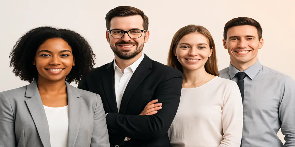 Diverse team of professionals representing collaborative employee advocacy.
