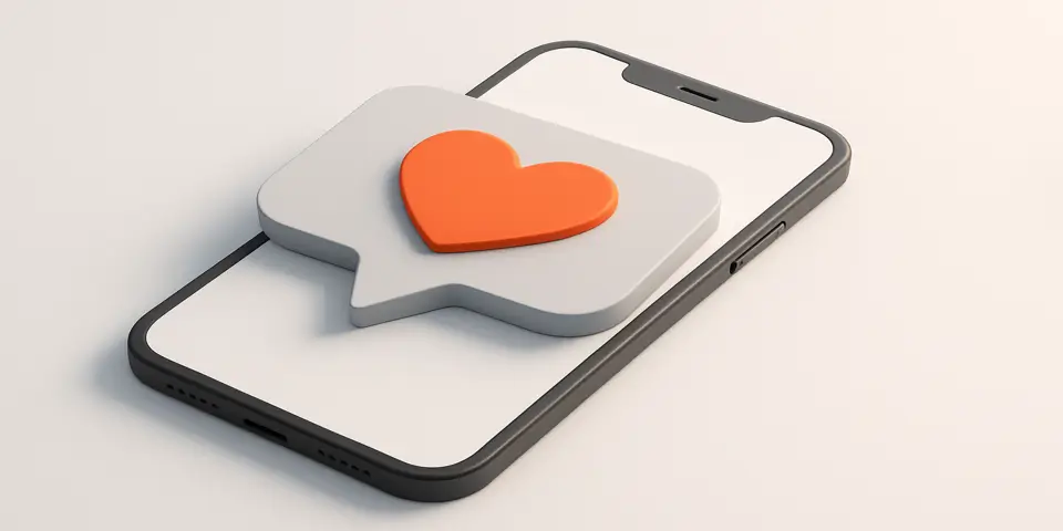 Smartphone with icons suggesting branded content and influencer posts.