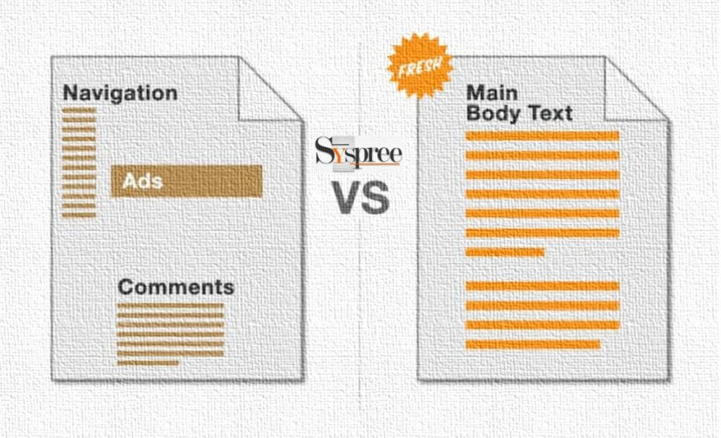 New vs Outdated Content by Web Development Company in Mumbai