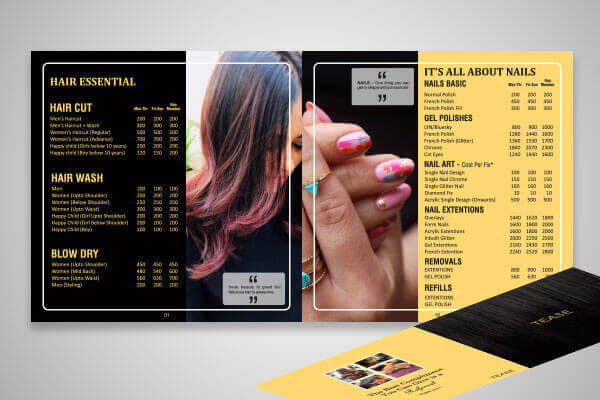Menu-card designing graphic designing by SySpree best website designing company in Mumbai and best graphic design company in Mumbai