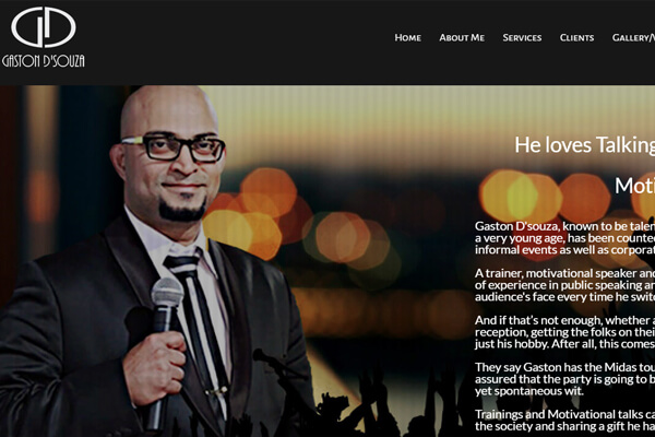 Performance marketing company in Mumbai client including web designing, SEO and SMO Gaston Dsouza