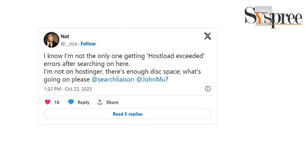 Hostload Exceeded – Tweet Sparks Discussion