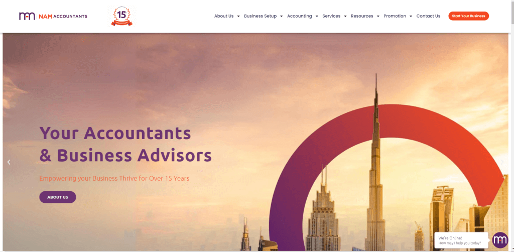 NAM Accountants the Accounting Firms Webiste Home Page