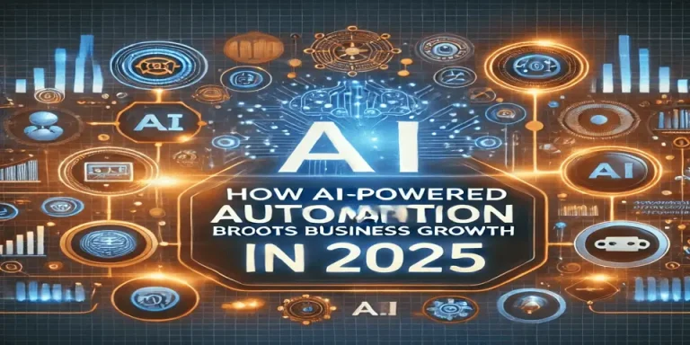 A visually engaging AI-powered automation concept for business growth in 2025