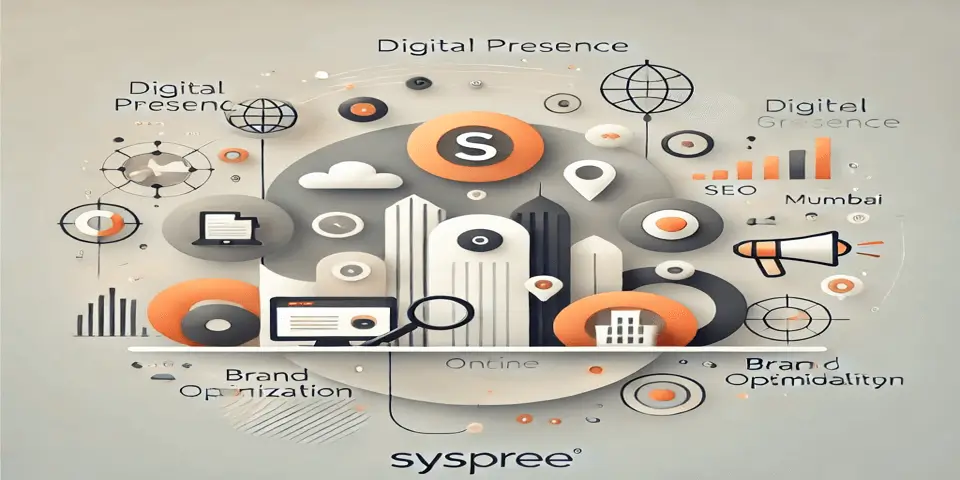 Abstract visual of professional websites improving digital presence for businesses in Mumbai.