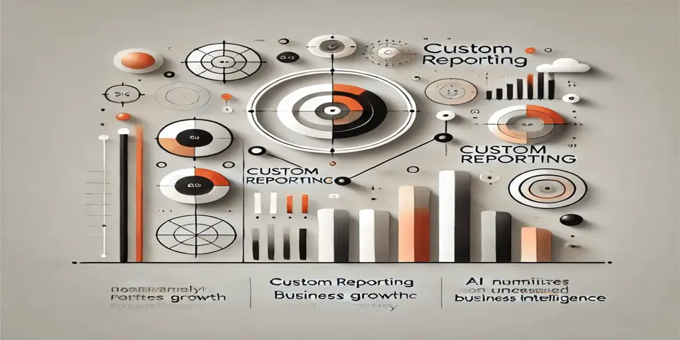 Abstract visualization of custom reporting for business growth.