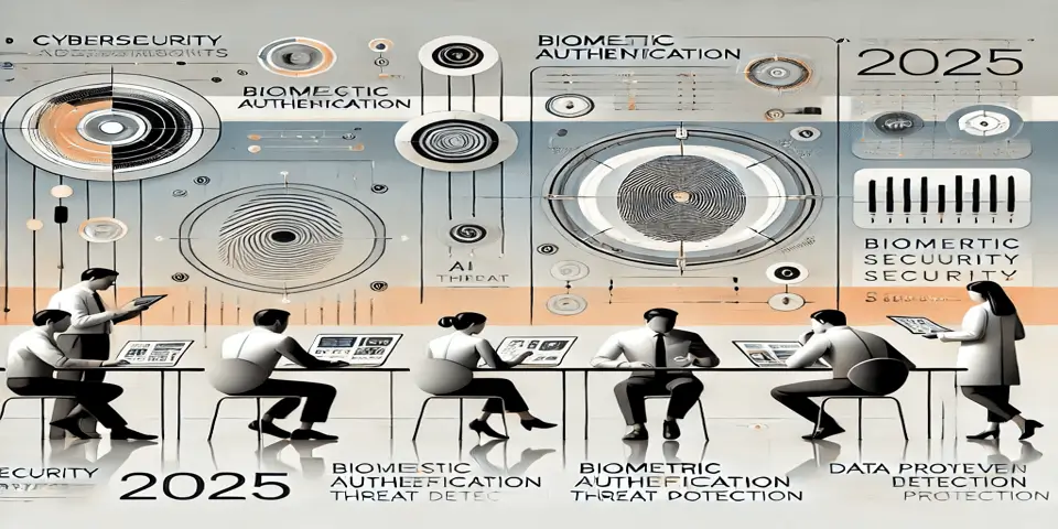 A team collaborating on AI cybersecurity strategies for business protection.