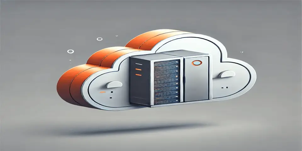  A high-tech cloud server symbolizing digital storage and cloud computing.