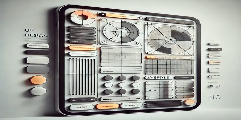 A digital wireframing tool displaying structured UI/UX elements for business design.