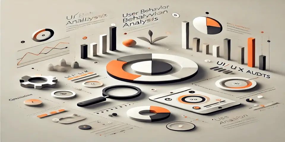  Abstract representation of UI/UX audits enhancing business growth.