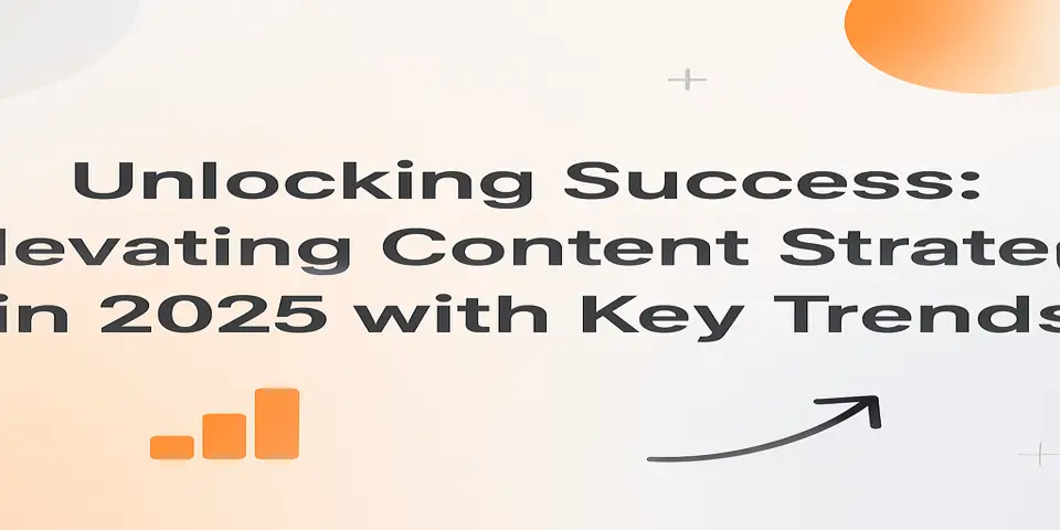 Blog title centered over clean gradient background for content strategy 2025.