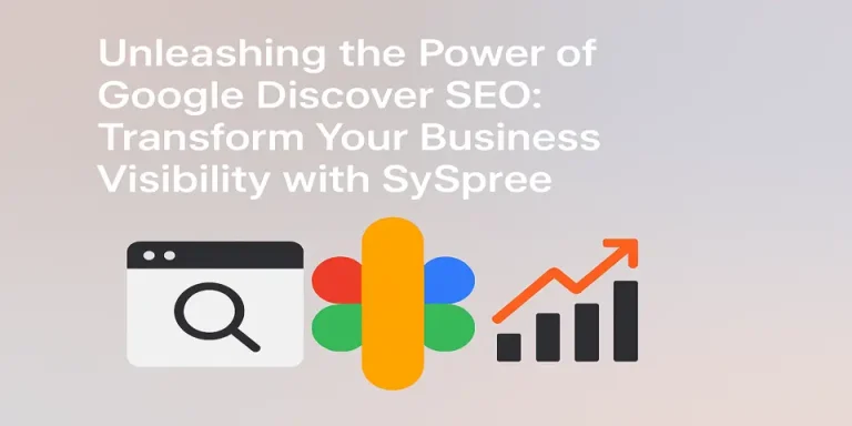 Modern digital concept illustrating Google Discover SEO for business visibility.