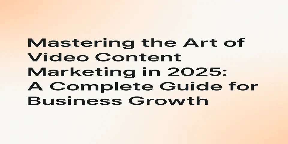 Blog title centered on a modern background for video content marketing 2025.
