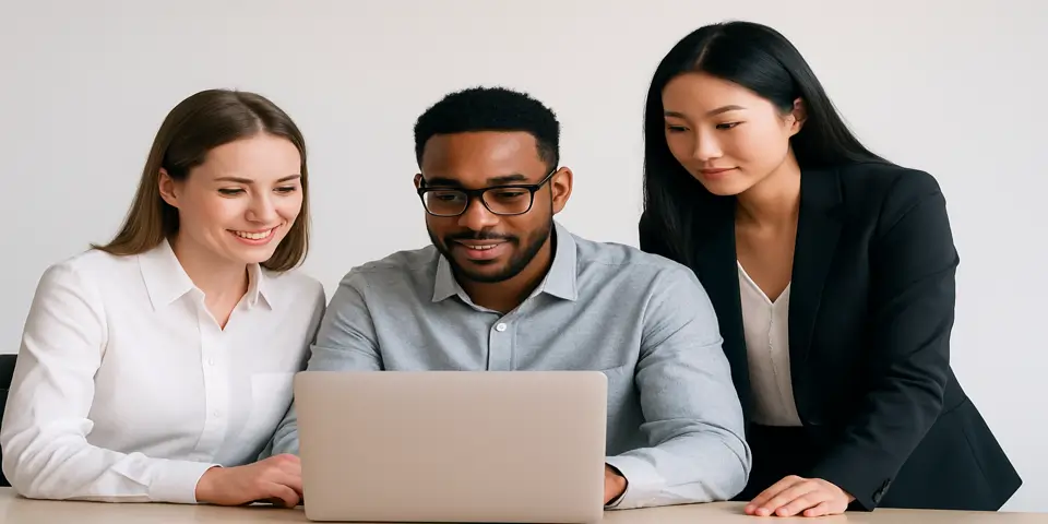  Marketing professionals discussing Amazon listing optimization strategies.