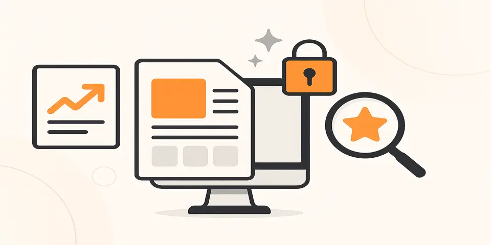  Minimalist icons symbolizing core elements of content strategy 2025.