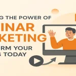 Illustration representing the power of webinar marketing sessions.