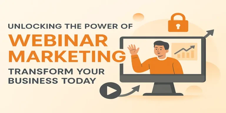 Illustration representing the power of webinar marketing sessions.