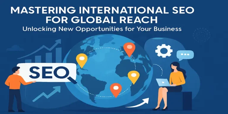 Abstract illustration of global reach and international SEO strategy.