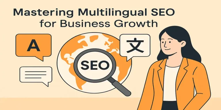 Illustration of multilingual SEO strategies supporting business growth.
