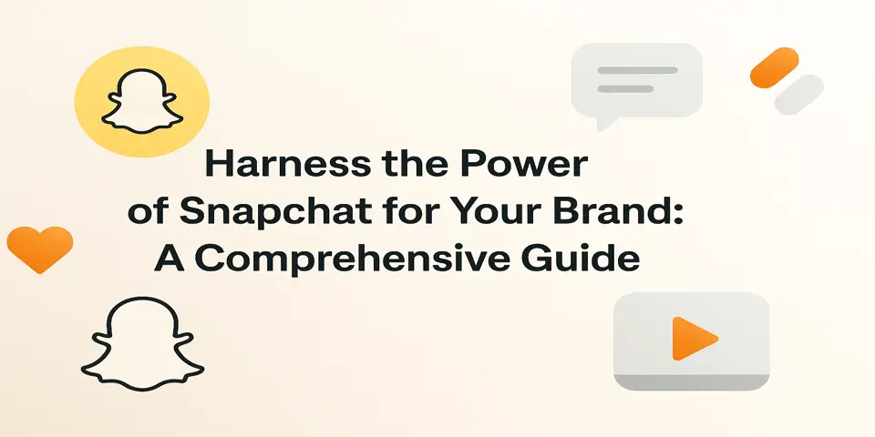 Blog title with abstract icons symbolizing Snapchat strategy