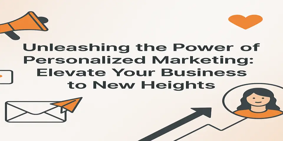 Personalized marketing title with icons representing connection, reach, and anticipation.