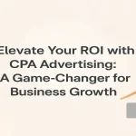 CPA advertising title surrounded by upward graph, coins, and marketing icons.
