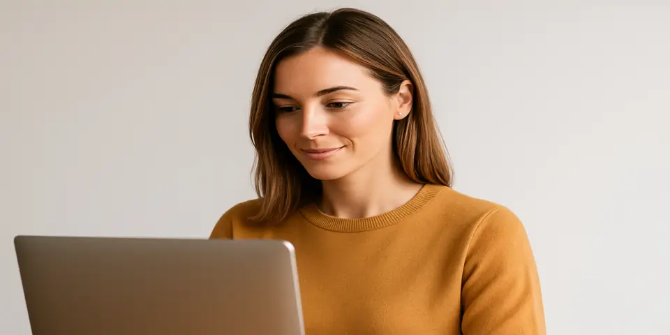  Marketer reviewing a digital lead magnet concept on a tablet