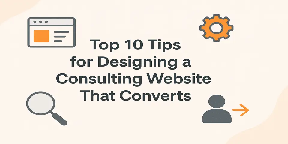  Visual layout reflecting key elements for effective consulting websites.