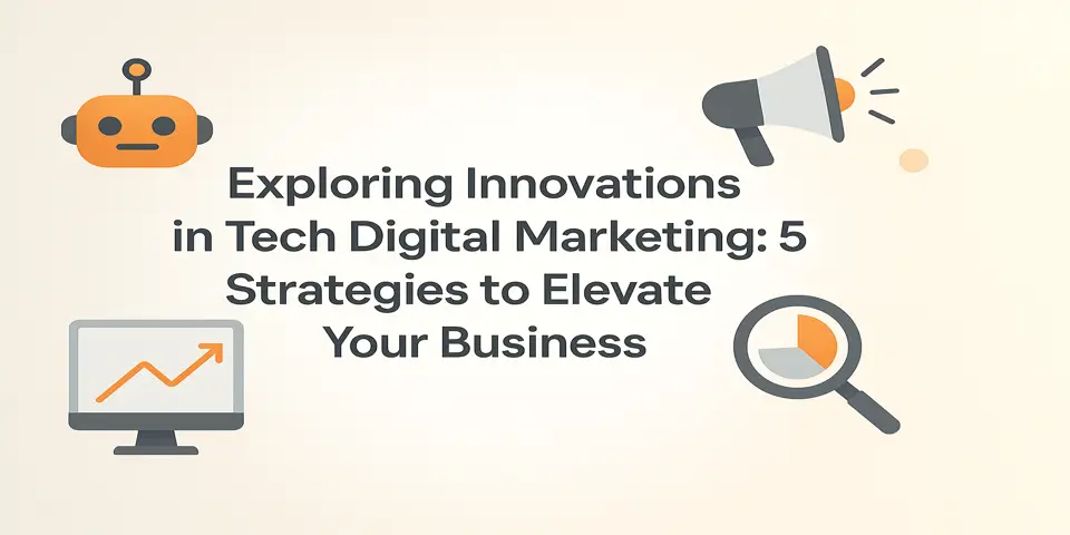 Title banner highlighting digital marketing innovations and growth strategies.