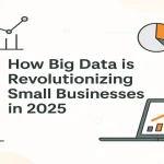 Centralized blog title surrounded by data icons and gradient background in brand colors.