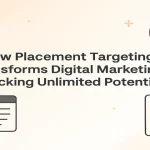 Central title with digital marketing icons highlighting placement targeting