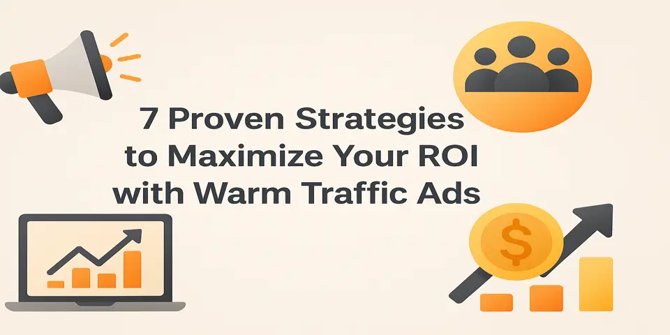 Visual elements highlighting warm traffic ad strategies